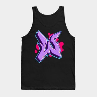 Letter W- Graffiti Street Art Style Tank Top